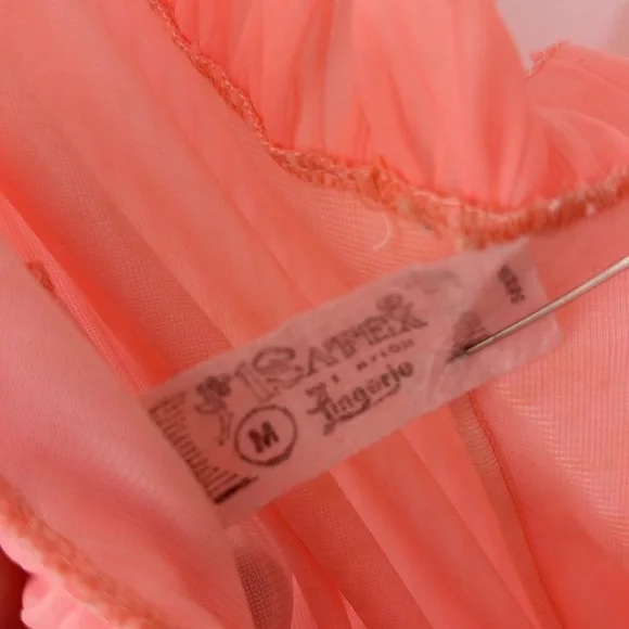 ISATEX Creamsicle Orange Vintage Babydoll Lingerie or Sleepwear Size M - Picture 4 of 6